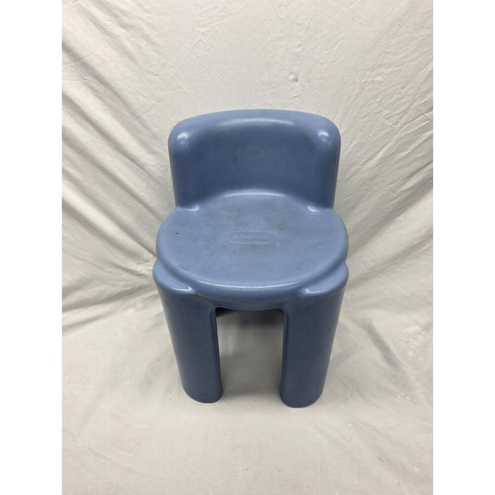 Vintage Little Tikes Toddler CHILD SIZE Blue Chunky Chair Sturdy Plastic